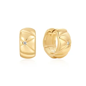 Ania Haie All Jmj & Branded Fashion Jewellery | Gold CZ Kiss Hoops
