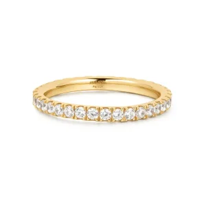 Ania Haie All Jmj & Branded Fashion Jewellery | Gold Plate CZ Pavé Ring - Size 54
