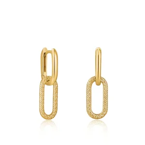 Ania Haie All Jmj & Branded Fashion Jewellery | Gold Plate Drop Oval Rope Hoop's