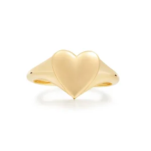 Ania Haie All Jmj & Branded Fashion Jewellery | Gold Plate Love Signet Ring - Size 58