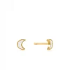 Ania Haie All Jmj & Branded Fashion Jewellery | Gold Plate Mother of Pearl Emblem Stud's
