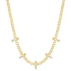 Ania Haie All Jmj & Branded Fashion Jewellery | Gold Plate Sparkle Point CZ Curb Necklace