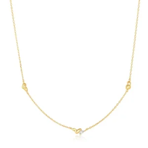 Ania Haie All Jmj & Branded Fashion Jewellery | Gold Plate Twisted Wave CZ Necklace
