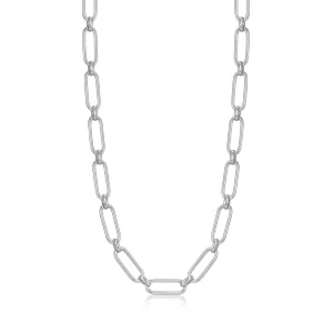 Ania Haie All Jmj & Branded Fashion Jewellery | Rhodium Plated Silver Cable Chunky Necklace