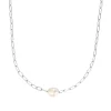 Ania Haie All Jmj & Branded Fashion Jewellery | Rhodium Plated Silver Sparkle Chunky Pearl Necklace