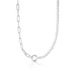 Ania Haie All Jmj & Branded Fashion Jewellery | Rhodium Plated Silver Chunky Link & Pearl Necklace