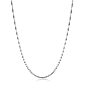 Ania Haie All Jmj & Branded Fashion Jewellery | Rhodium Plated Silver 5mm Snake Chain Necklace