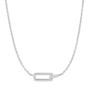 Ania Haie All Jmj & Branded Fashion Jewellery | Rhodium Plated Silver Glam Interlocking Necklace