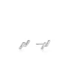 Ania Haie All Jmj & Branded Fashion Jewellery | Rhodium Plated Silver Smooth Twist Stud Earring's