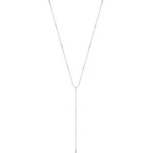 Ania Haie All Jmj & Branded Fashion Jewellery | Rhodium Plated Silver Sparkle Point Y CZ Lariat Necklace