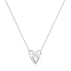 Ania Haie All Jmj & Branded Fashion Jewellery | Rhodium Plated Silver CZ Heart Kiss Pavé Necklace