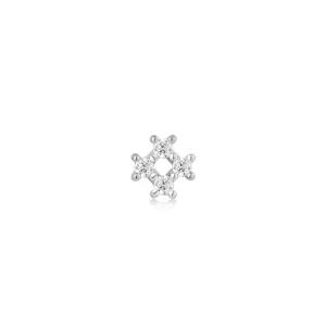 Ania Haie All Jmj & Branded Fashion Jewellery | Rhodium Plated Sparkle Cross CZ Single Stud