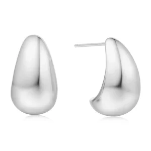 Ania Haie All Jmj & Branded Fashion Jewellery | Silver Bold Dome Hoop Earrings