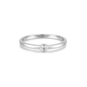Ania Haie All Jmj & Branded Fashion Jewellery | Silver Half Round CZ Ring