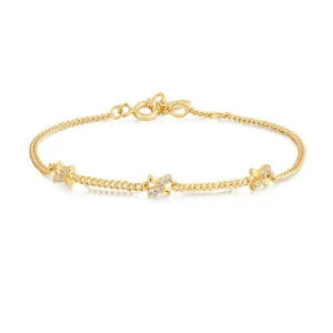 Ania Haie All Jmj & Branded Fashion Jewellery | Yellow Gold Cross Station Bracelet
