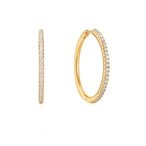 Ania Haie All Jmj & Branded Fashion Jewellery | Yellow Gold Plate Glam CZ Hoop's