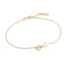 Ania Haie All Jmj & Branded Fashion Jewellery | Yellow Gold Plated Pearl Link Bracelet
