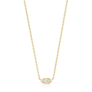 Ania Haie All Jmj & Branded Fashion Jewellery | Yellow Gold Plate Sparkle Emblem Necklace