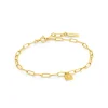 Ania Haie All Jmj & Branded Fashion Jewellery | Yellow Gold Plate Chunky Padlock CZ Bracelet