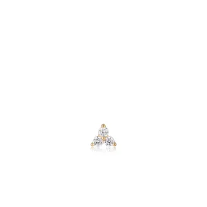 Ania Haie All Jmj & Branded Fashion Jewellery | Yellow Gold Plate Trio Sparkle Barbell CZ Single Cartilage Stud