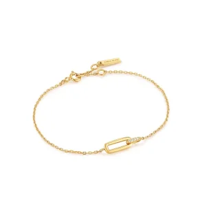 Ania Haie All Jmj & Branded Fashion Jewellery | Yellow Gold Plated Glam Interlocked CZ Bracelet