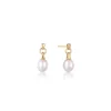 Ania Haie All Jmj & Branded Fashion Jewellery | Yellow Gold Plate Drop Pearl Stud Earrings