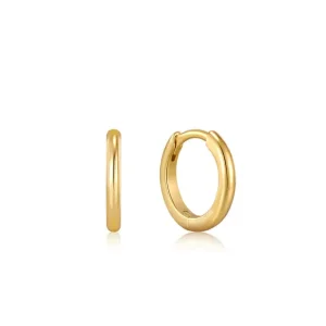 Ania Haie All Jmj & Branded Fashion Jewellery | Yellow Gold Plate Huggie Hoop's