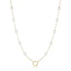 Ania Haie All Jmj & Branded Fashion Jewellery | Yellow Gold Plate Chunky Link, Pearl & CZ Charm Clasp Necklace