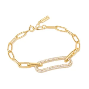 Ania Haie All Jmj & Branded Fashion Jewellery | Yellow Gold Plate Chunky Pavé CZ Bracelet