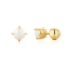 Ania Haie All Jmj & Branded Fashion Jewellery | Yellow Gold Plated Double Sided Gold Orb Pearl Earring's