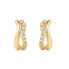 Ania Haie All Jmj & Branded Fashion Jewellery | Yellow Gold Plate Sparkle Double Huggie Hoops
