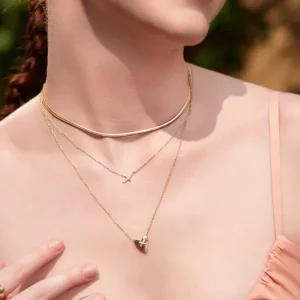 Ania Haie All Jmj & Branded Fashion Jewellery | Yellow Gold Plate CZ Kiss Pavé Necklace