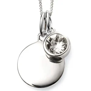 Jack Murphy Jewellers Jmj Birthstone Jewellery | Jmj Sterling Silver Jewellery | April Sterling Silver Crystal Birthstone Personalising Necklace