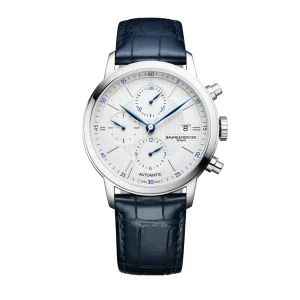 Baume & Mercier Mens Baume Et Mercier Watches | 42mm Auto Classima Chrono Date Blue Leather Watch
