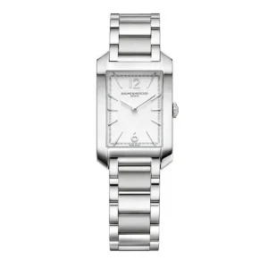 Baume & Mercier Ladies Baume Et Mercier Watches | 35mm Hampton Classic White Dial Steel Link Watch
