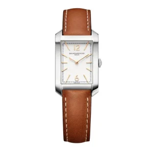 Baume & Mercier Ladies Baume Et Mercier Watches | 35mm Hampton Rectangular Leather Strap