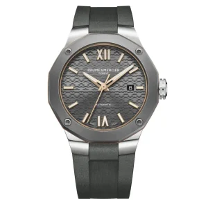 Baume & Mercier Mens Baume Et Mercier Watches | 42mm Riviera Dodecagonal Black & Rose Watch