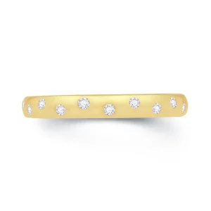 Jack Murphy Jewellers Yellow Gold Wedding Rings | Yellow Gold Wedding & Eternity Rings | Brilliant Round Cut Scattered Diamond, 18ct Yellow Gold 2.5mm Band, 0.10ct