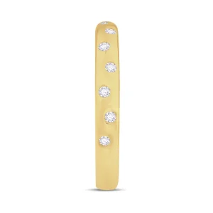 Jack Murphy Jewellers Yellow Gold Wedding Rings | Yellow Gold Wedding & Eternity Rings | Brilliant Round Cut Scattered Diamond, 18ct Yellow Gold 2.5mm Band, 0.10ct