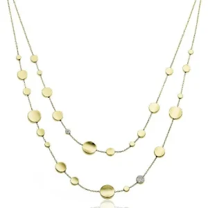 Chimento Jmj Gold Jewellery | Armillas Glow 18ct Yellow Gold Diamond Multi-Row Disc Necklace