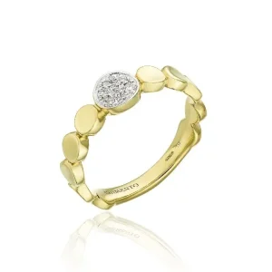 Chimento Jmj Diamond Set Jewellery | Armillas Glow 18ct Yellow Gold Diamond Disc Ring