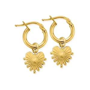 ChloBo All Jmj & Branded Fashion Jewellery | Yellow Gold Plated Glowing Beauty Earrings
