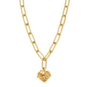 ChloBo All Jmj & Branded Fashion Jewellery | Yellow Gold Plated Faith & Love Necklet
