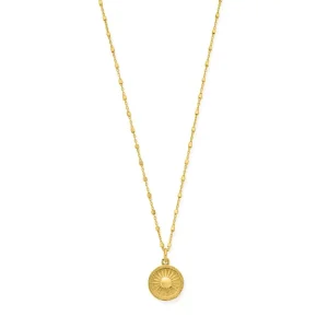 ChloBo All Jmj & Branded Fashion Jewellery | Yellow Plated Gold Sun Catcher Necklace