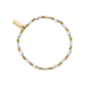 ChloBo All Jmj & Branded Fashion Jewellery | Silver & Gold Plated Twisted Oval & Round Bead Bracelet