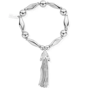 ChloBo All Jmj & Branded Fashion Jewellery | Sterling Silver Chunky Tassel Pendant Bracelet