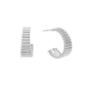 ChloBo All Jmj & Branded Fashion Jewellery | Sterling Silver Large Ridge Stud Hoops
