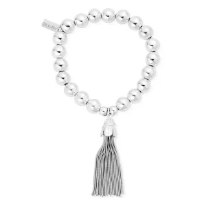 ChloBo All Jmj & Branded Fashion Jewellery | Sterling Silver Medium Beaded Tassel Pendant Bracelet