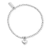 ChloBo All Jmj & Branded Fashion Jewellery | Sterling Silver Small Bead Cute Puffed Heart Charm Bracelet