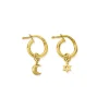 ChloBo All Jmj & Branded Fashion Jewellery | Yellow Gold Plate Wisdom & Guidance Small Hoop Earrings